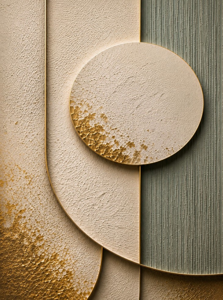 Armonía Dorada, obra en relieve de la Colección Origen