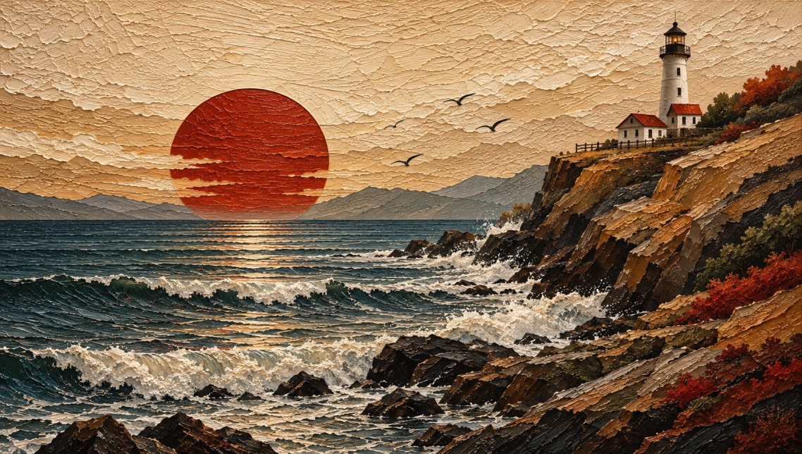 Faro del Alba, obra en relieve de la Colección Raíces