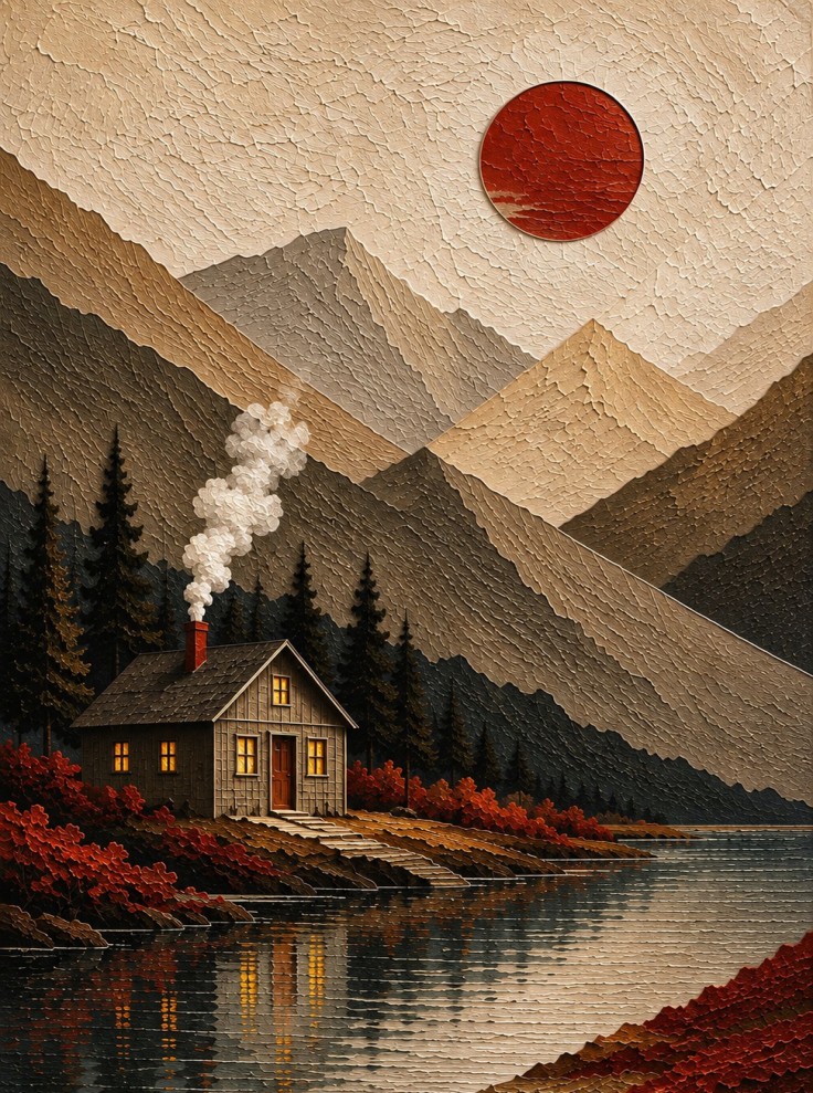 Refugio Interior, obra en relieve de la Colección Raíces