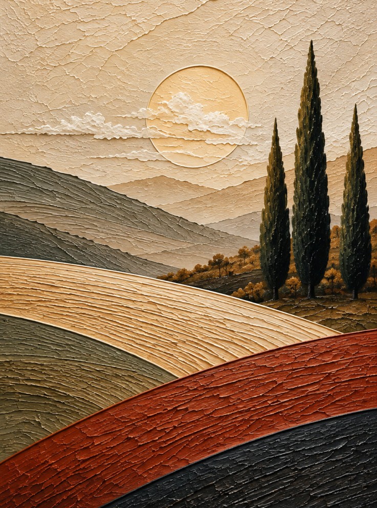 Tierra que Inspira, obra en relieve de la Colección Raíces